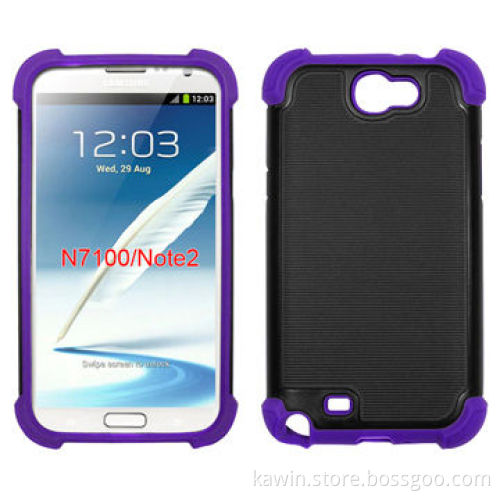 Triple Combo 3-in-1 TPU + PC + Silicone Cover for Samsung Galaxy Note2